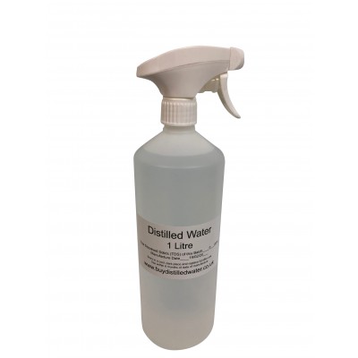 1 Litre Distilled Water with Trigger Spray